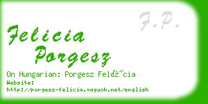 felicia porgesz business card